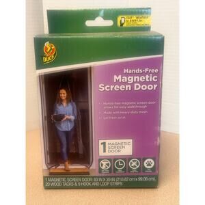Magnetic Screen Door 86in x 39in New In Box Bug Screen By Duck Hands-Free